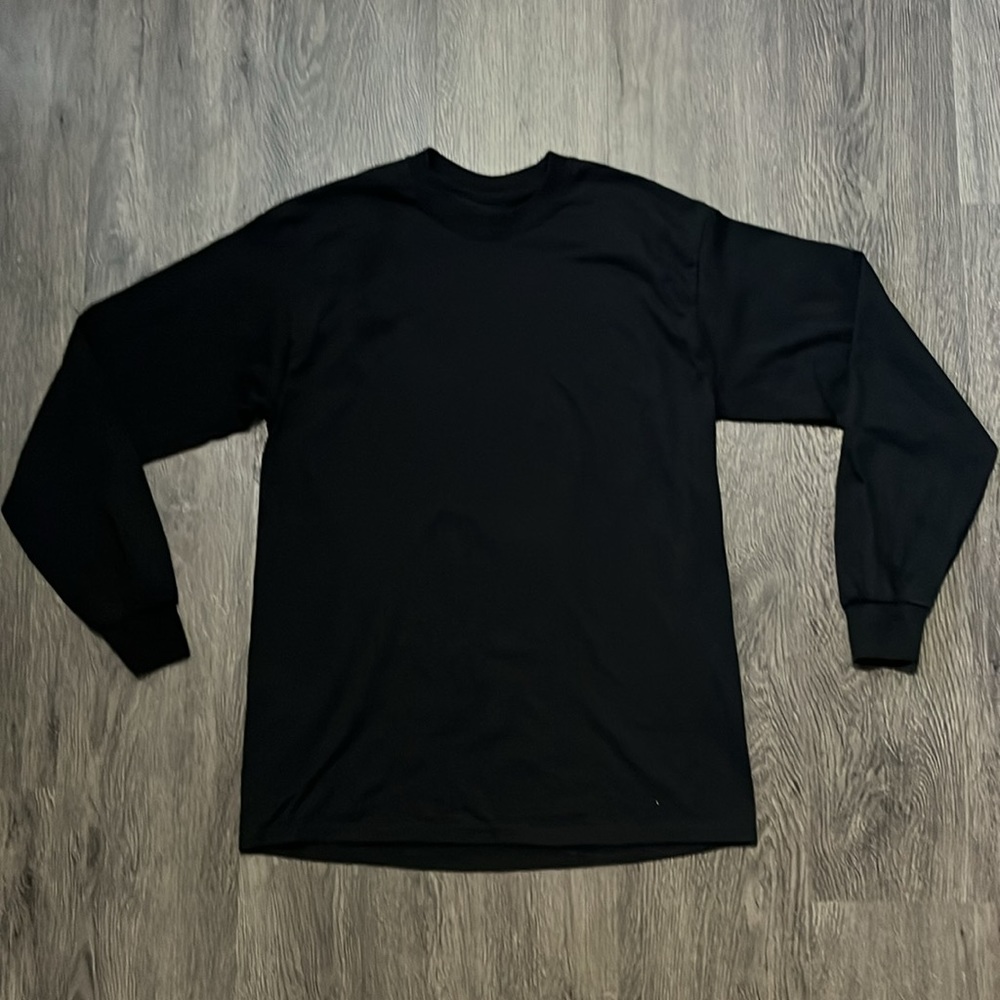 Gildan Plain Black Long Sleeve Shirt